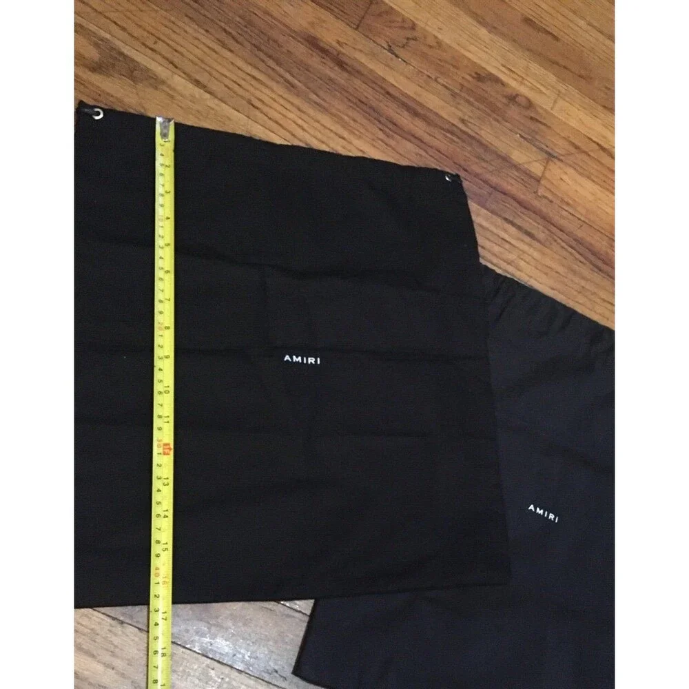 TWO (2) Amiri Black dustbag 17” x 14” AMIRI Dust Bag